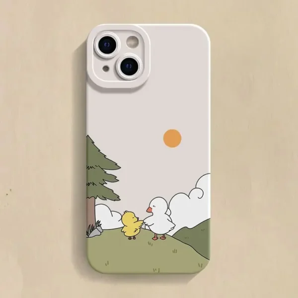 Cartoon Chicken Duck Phone Case For iPhone - Image 2