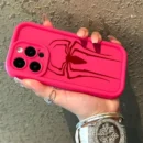 Cool Spider man logo Plain Multistep Soft Silicone Case For iPhone