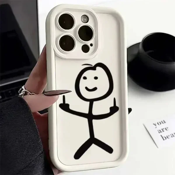 Cartoon Matchman Silicone Phone Case For iPhone