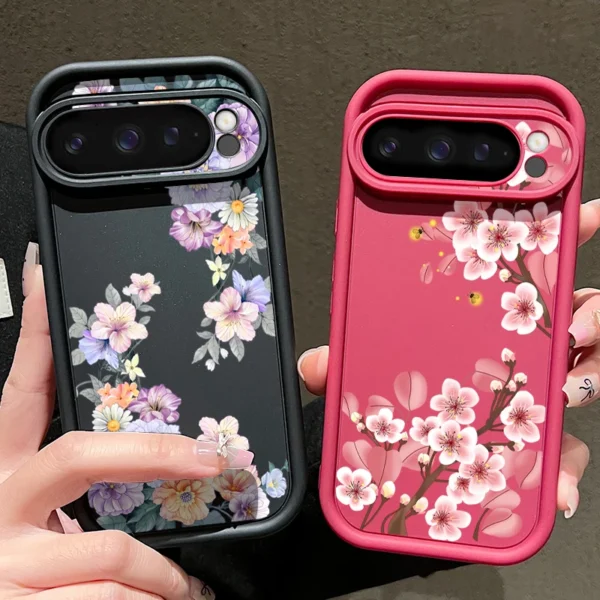 Shockproof Flowers Pattern Case For Google Pixel - Image 2