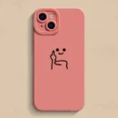 Middle Finger Cartoon Red Man Case For iPhone