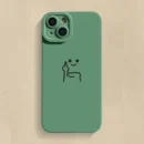 Middle Finger Cartoon Red Man Case For iPhone