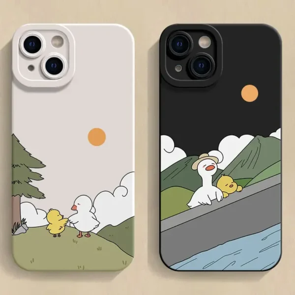 Cartoon Chicken Duck Phone Case For iPhone