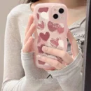 Gourde Cute Aesthetic Casing Pink Love Heart Case for Iphone