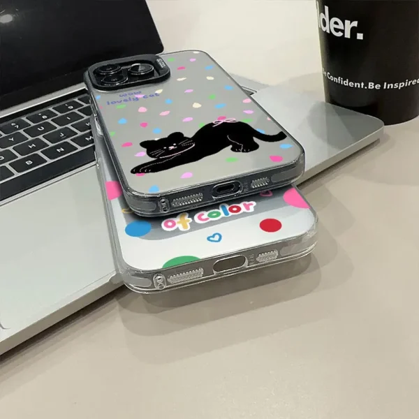 Gourde Cute Aesthetic Cartoon Cat Case iPhone - Image 6