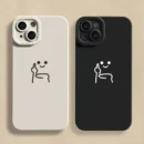 Middle Finger Cartoon Red Man Case For iPhone