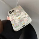 Gourde Aesthetic Cute Casing Flower Rabbit Bow Case for Iphone
