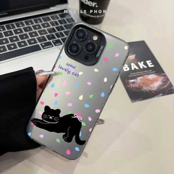 Gourde Cute Aesthetic Cartoon Cat Case iPhone - Image 4