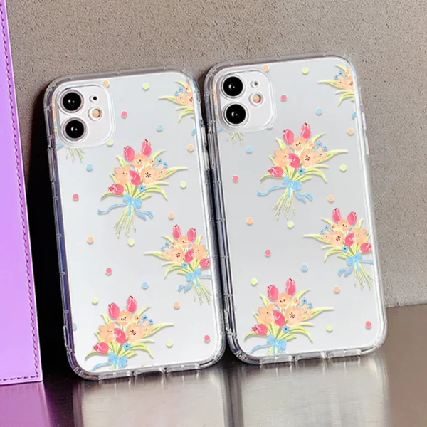 Cute Graffiti Florals Case For iPhone - Image 3