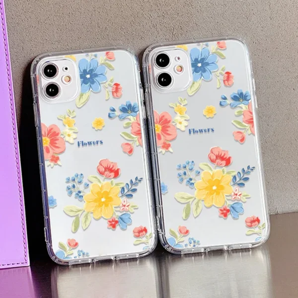 Cute Graffiti Florals Case For iPhone - Image 2