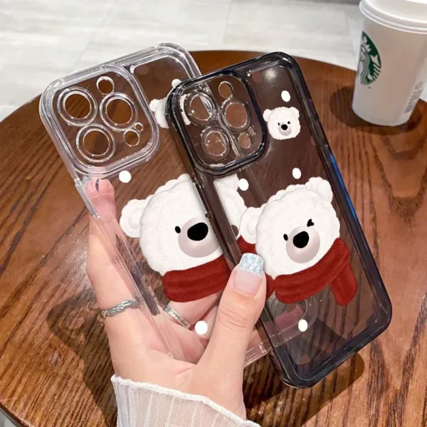 Gourde Aesthetic Cute Casing Bear Cartoon Case for Iphone - Image 6
