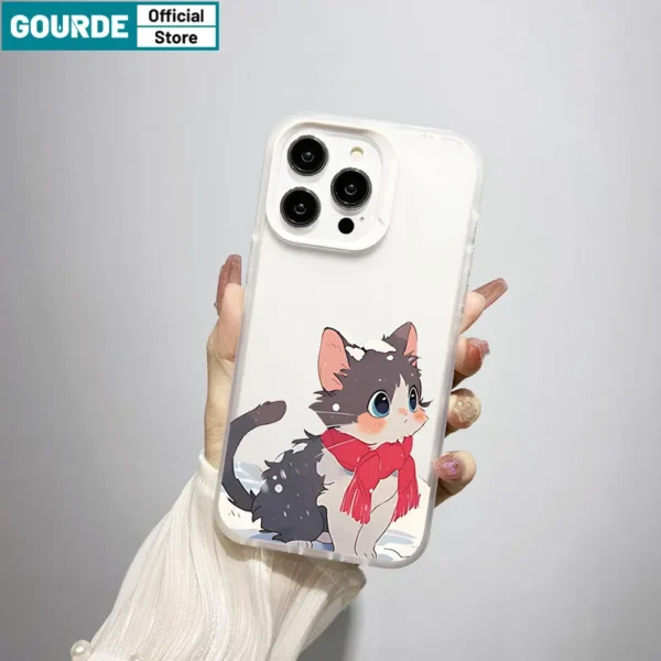 Gourde Aesthetic Cute Casing Couple Cartoon Cat Case Iphone - Image 6