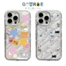 Gourde Aesthetic Cute Casing Cat Flower Clear Case for Iphone