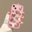 Gourde Cute Aesthetic Casing Pink Love Heart Case for Iphone