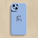 Middle Finger Cartoon Red Man Case For iPhone
