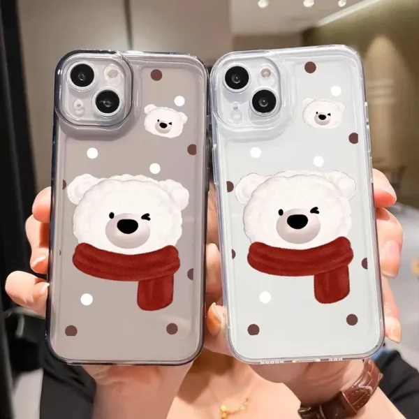 Gourde Aesthetic Cute Casing Bear Cartoon Case for Iphone - Image 4