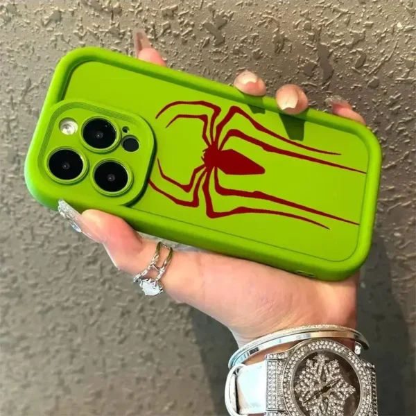 Cool Spider man logo Plain Multistep Soft Silicone Case For iPhone - Image 4