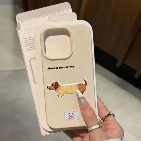 Gourde Aesthetics Cute Casing Dachshund Pattern Case Iphone - Image 6