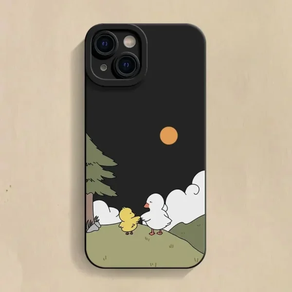 Cartoon Chicken Duck Phone Case For iPhone - Image 3
