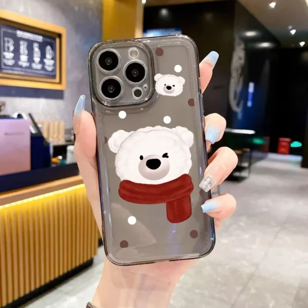 Gourde Aesthetic Cute Casing Bear Cartoon Case for Iphone - Image 3