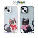 Gourde Aesthetic Cute Casing Couple Cartoon Cat Case Iphone