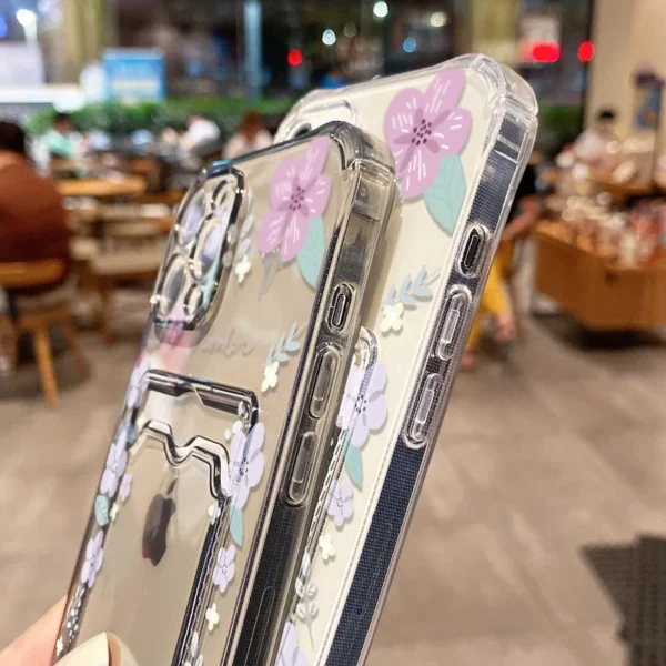 Soft Card Slot Bag Holder Phone Case For iPhone - Image 6