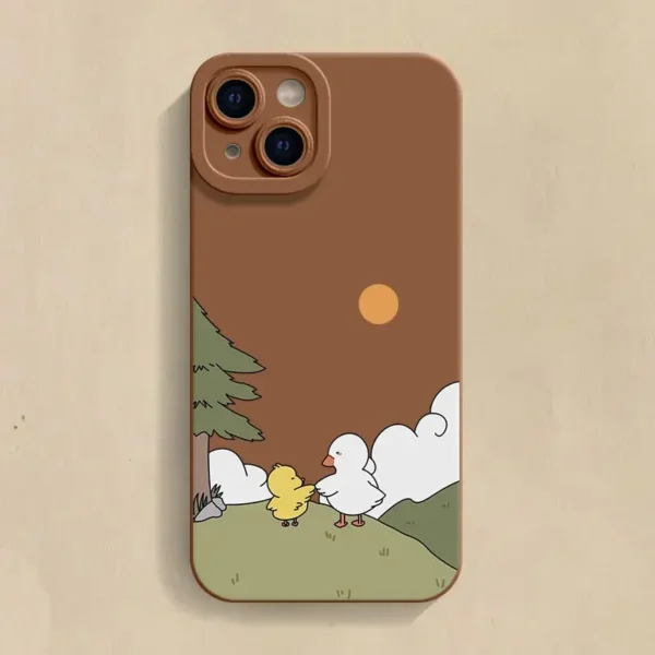 Cartoon Chicken Duck Phone Case For iPhone - Image 5