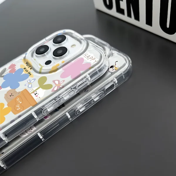 Gourde Aesthetic Cute Casing Cat Flower Clear Case for Iphone - Image 6