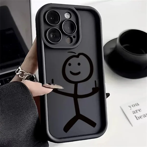 Cartoon Matchman Silicone Phone Case For iPhone - Image 4