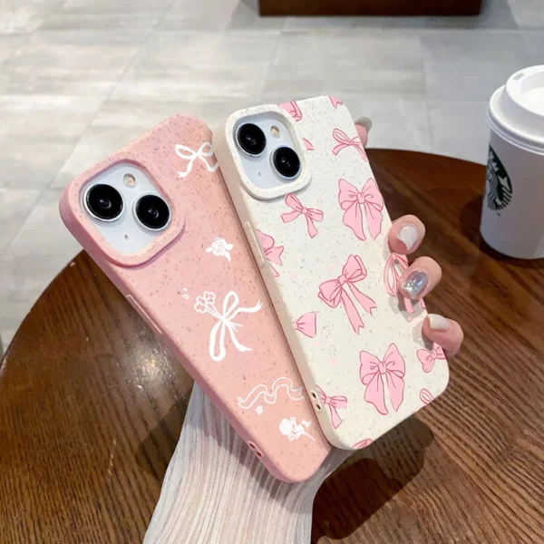 Gourde Aesthetic Cute Casing Flower Bow Pattern Case for Iphone - Image 6