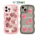 Gourde Cute Aesthetic Casing Pink Love Heart Case for Iphone